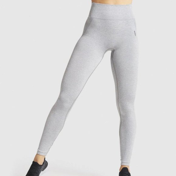 Gymshark OG High Waisted Flex Leggings in Light Grey Marl - Picture 1 of 6